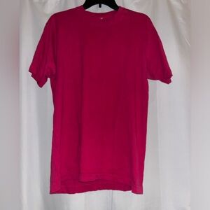 Plain pink short sleeve tee size large